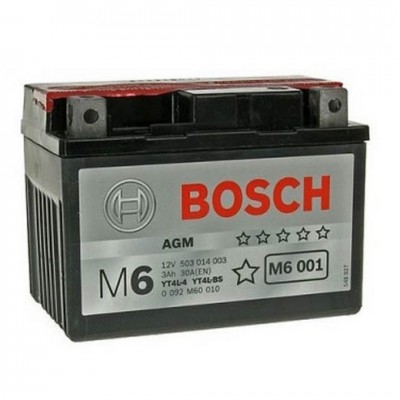 Аккумуляторная батарея Bosch 0092M60010 12V 3AH 30A 114x71x86mm