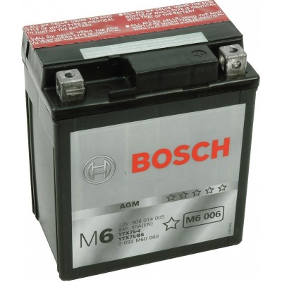 Аккумуляторная батарея Bosch 0092M60060 12V 6AH 50A 114x71x131mm