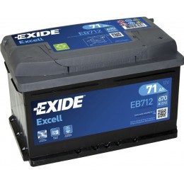 Аккумулятор EXIDE Excell EB712 71Ah 670A