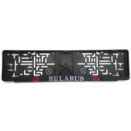 Рамка для номерного знака зубр красный BELARUS Pilot