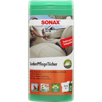 Салфетки для очистки кожи SONAX 412300 25шт