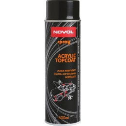 Эмаль акриловая Novol SPRAY ACRYL TOPCOAT BLACK Gloss чёрный глянец 500мл