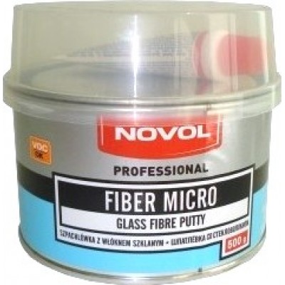 Шпатлевка NOVOL FIBER MICRO со стеклянным волокном 500гр