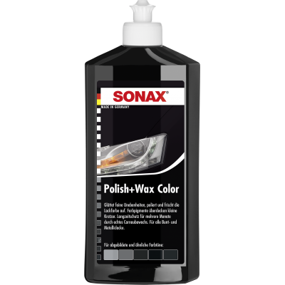 Цветной полироль с воском черный SONAX 296100 500мл