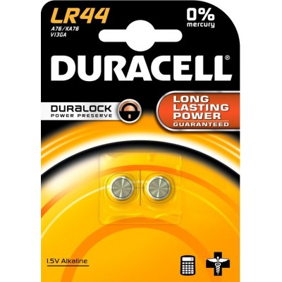 Элементы питания Duracell LR44 2шт