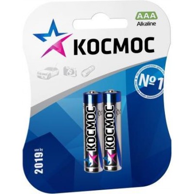 Алкалиновые батарейки КОСМОС ААА 1.5v LR03 2шт