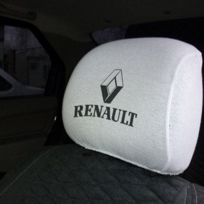Чехлы на подголовники с логотипом Renault 2шт