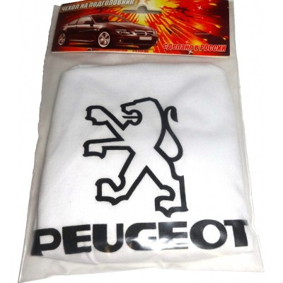 Чехлы на подголовники с логотипом Peugeot 2шт