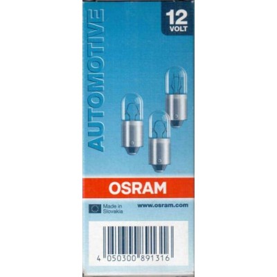 Комплект автомобильных ламп Osram 3894-10 3W BA9s 10шт.