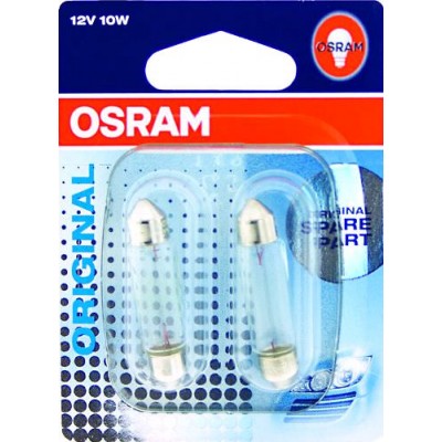 Комплект софитных автоламп Osram 6411-02B 10W SV8.5 2шт.