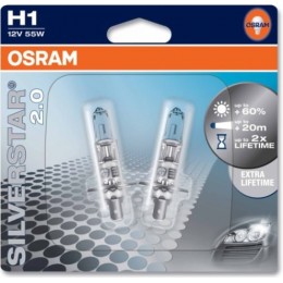Osram 64150SV2-02B комплект ламп галогенных H1 SILVERSTAR 2.0 +60% 2шт