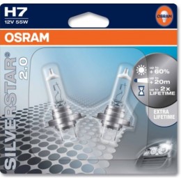 Osram 64210SV2-02B комплект автоламп галогенных H7 12V SILVERSTAR 2.0 +60% 2шт