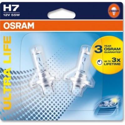 Osram 64210ULT-02B комплект автоламп галогенных H7 12V ULTRA LIFE 2шт