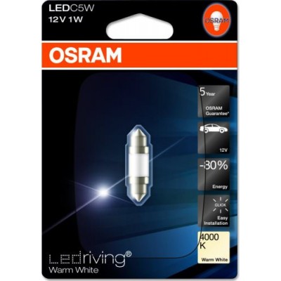 OSRAM 6498WW-01B 12V C5W лампа светодиодная 4000K
