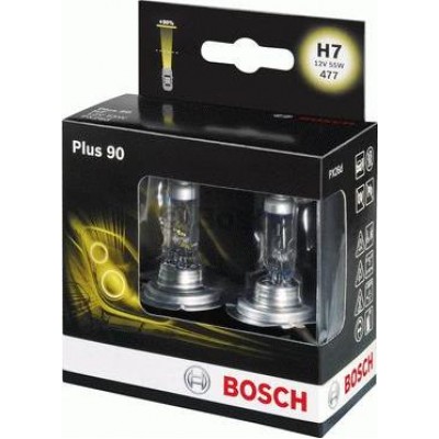 Комплект галогеновых ламп Bosch 1987301075 Plus 90 H7 2шт