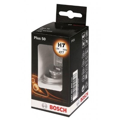 Комплект автоламп галогенных Bosch 1987301860 Plus 50 H7