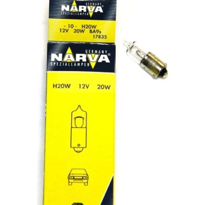 Комплект ламп NARVA 17835 H20W 12V 20W BA9s 10шт