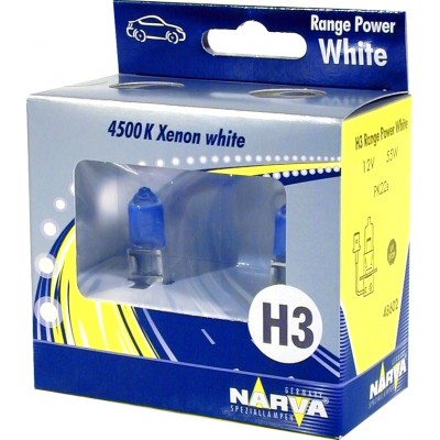 Комплект автоламп NARVA 48602RPW H3 Range Power White