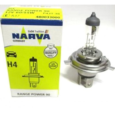 Лампа галогенная NARVA 48003  H4 Range Power +90%
