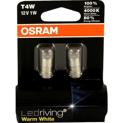 OSRAM 3850WW-02B 12V T4W комплект светодиодов 4000K 2шт