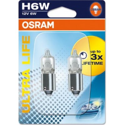 Комплект ламп Osram 64132ULT-02B H6W ULTRA LIFE 2шт