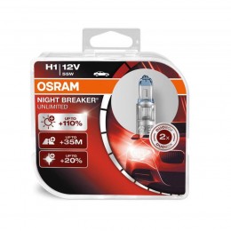 Osram 64150NBU-Box комплект ламп галогенных H1 NIGHT BREAKER UNLIMITED +110% 2шт