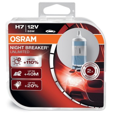 Комплект ламп Osram 64193NBU-HCB H4 12V NIGHT BREAKER UNLIMITED +110% 2шт