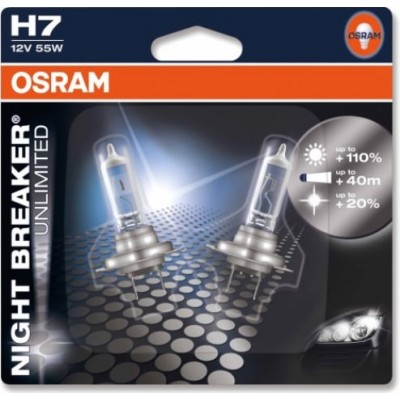 Osram 64210NBU-02B комплект автоламп галогенных H7 12V NIGHT BREAKER UNLIMITED 2шт