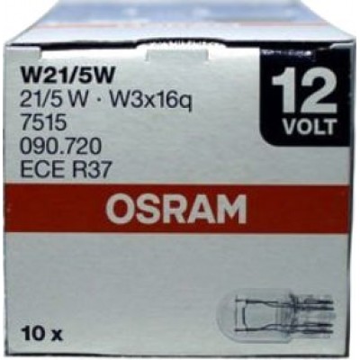 Комплект автоламп Osram 7515-10 W21/5W 12V 10шт