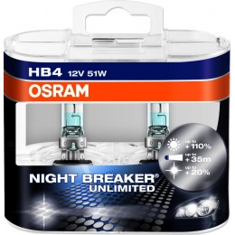 Комплект автоламп Osram 9006NBU NIGHT BREAKER UNLIMITED HB4 2шт.