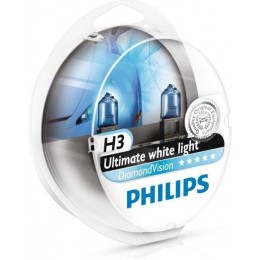 Комплект автоламп PHILIPS 12336DVS2 H3 12V 55W DiamondVision 5000K 2шт.