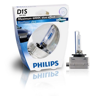 Лампа газоразрядная PHILIPS 85415BVUS1 D1S 85V 35W PK32D-2 BlueVision Ultra 6000K